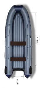 Лодка ПВХ Флагман 420 IGLA НДНД надувная под мотор